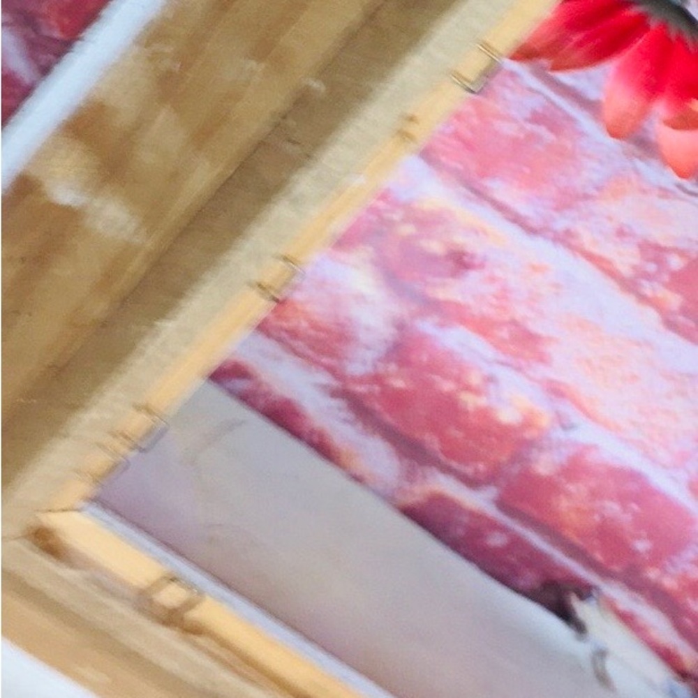 Shabby Chic Farmhouse Wall Colorful Spring Floral Wreath Wall Frame Decor - Picture 8 of 8